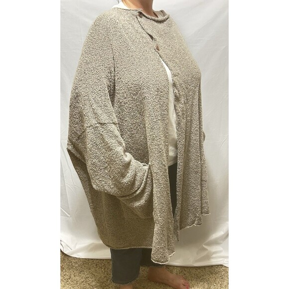 Eskandar Cardigan Sweater‎ Women One Size Brown Oversized Merino Wool Cashmere - Picture 8 of 16